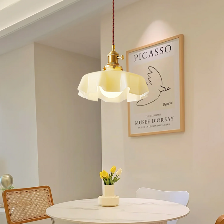 Modern Glass Ribbon Edge Pendant Light | Stornfield