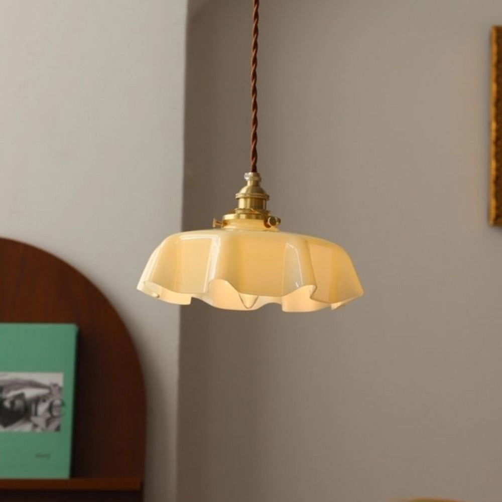 Modern Glass Ribbon Edge Pendant Light | Stornfield
