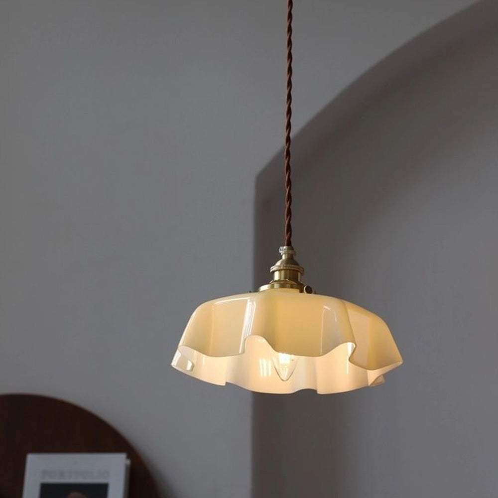 Modern Glass Ribbon Edge Pendant Light | Stornfield
