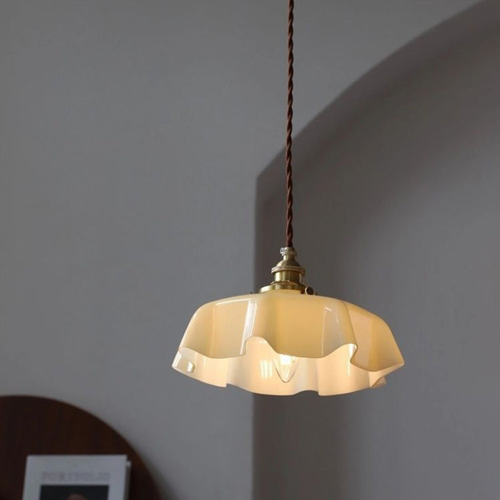 Modern Glass Ribbon Edge Pendant Light | Stornfield
