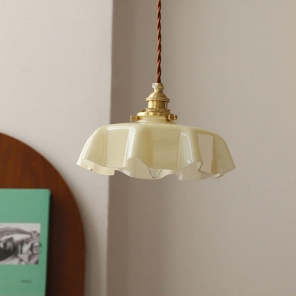 Modern Glass Ribbon Edge Pendant Light | Stornfield