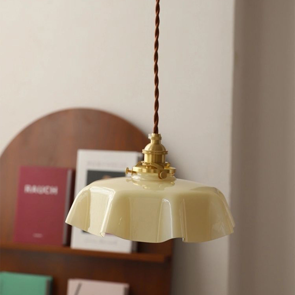 Modern Glass Ribbon Edge Pendant Light | Stornfield