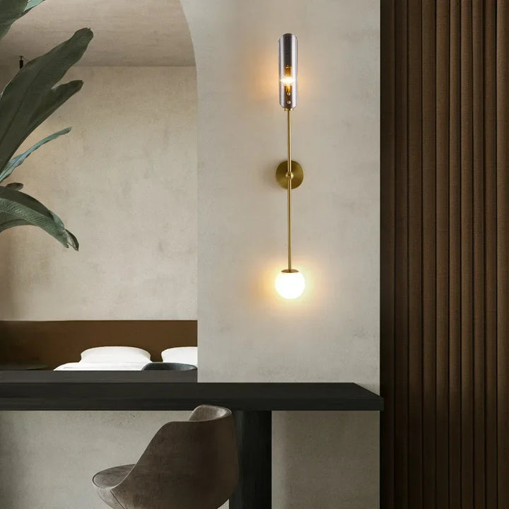 Nordic LED wall light with glass – Elegant wall lamp for living room and bedroom | Stornfield