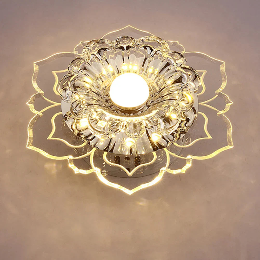 Elegant crystal ceiling light with LED – Modern lighting for living spaces | Stornfield