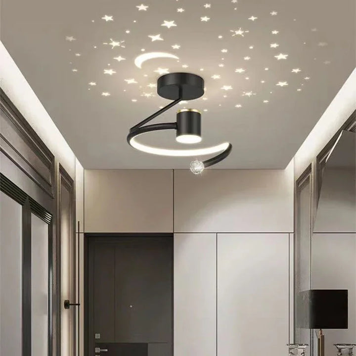 LED ceiling light with starry sky – Modern chandelier design for children's room and living room | Stornfield