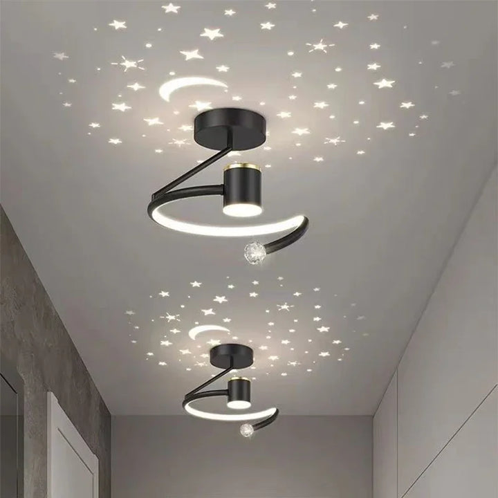LED ceiling light with starry sky – Modern chandelier design for children's room and living room | Stornfield