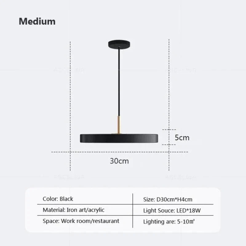 Stornfield | Slim disc pendant light