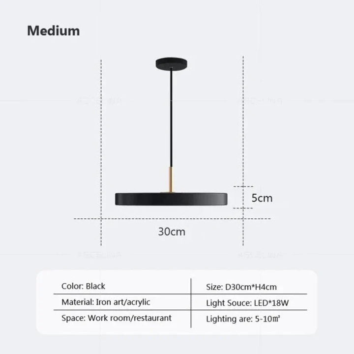 Stornfield | Slim disc pendant light