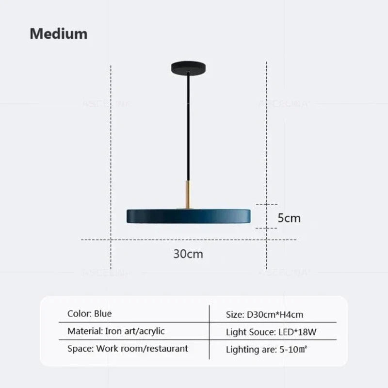 Stornfield | Slim disc pendant light