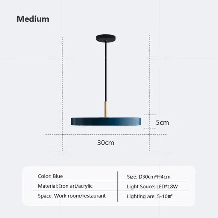 Stornfield | Slim disc pendant light