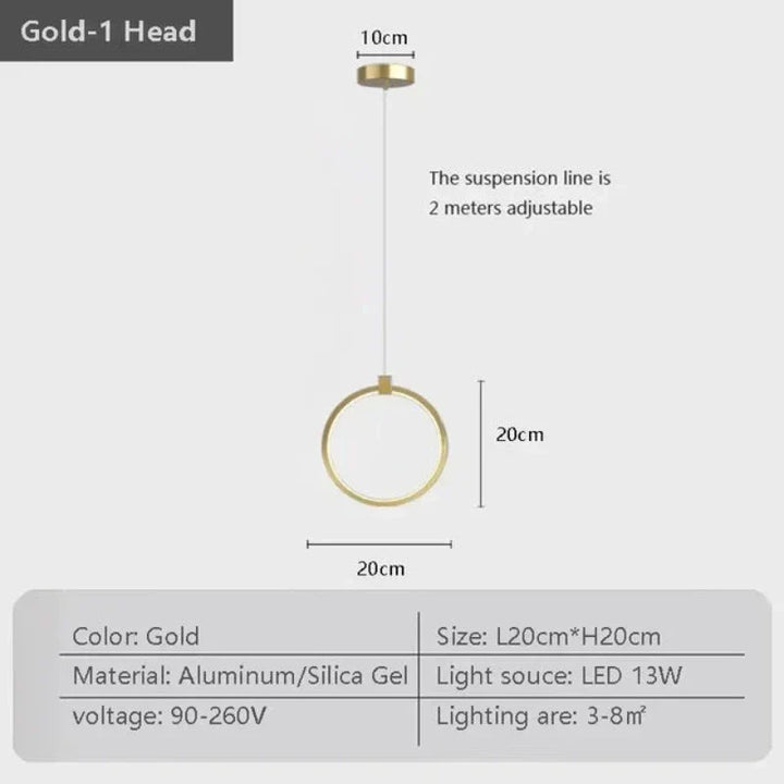 Stornfield | Elegant Double Ring Pendant Light | DuoGlow