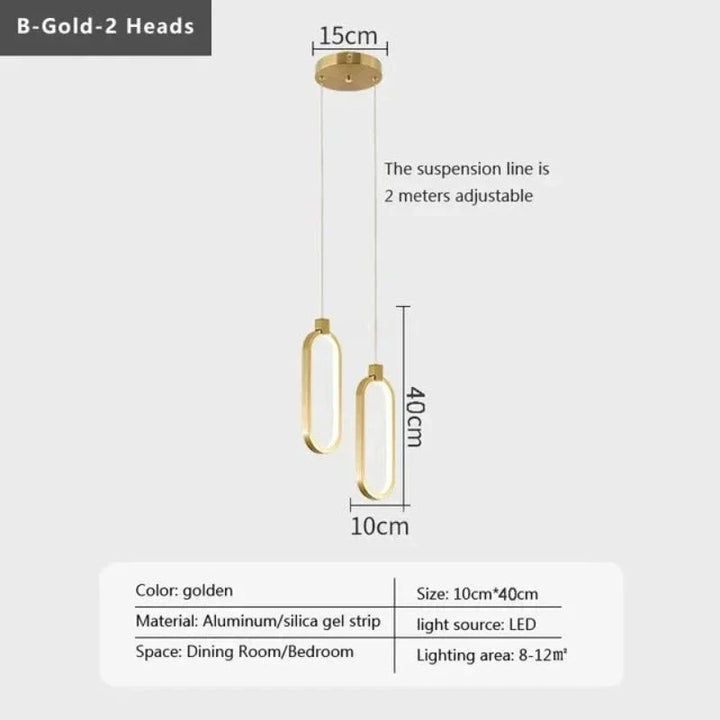 Stornfield | Elegant Double Ring Pendant Light | DuoGlow