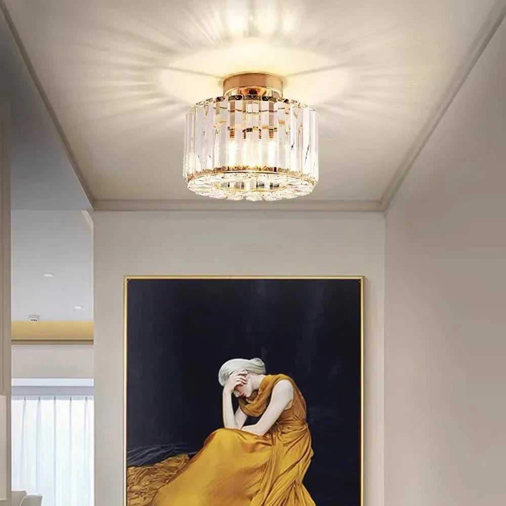 Elegant Crystal Ceiling Light – Luxurious Lighting for Living Room and Hallway | Stornfield
