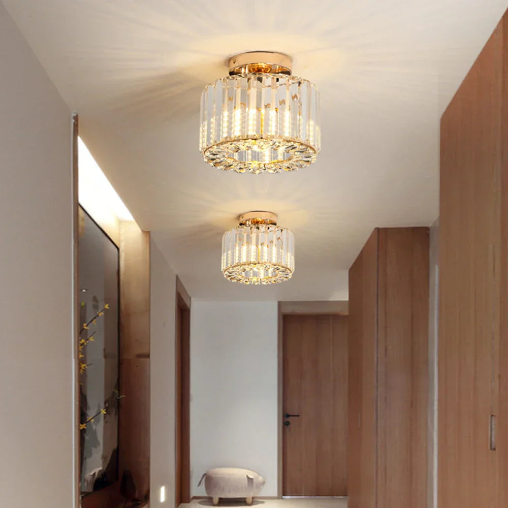 Elegant Crystal Ceiling Light – Luxurious Lighting for Living Room and Hallway | Stornfield