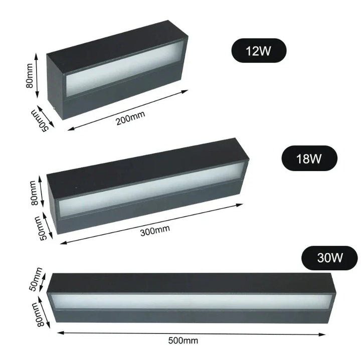 Modern LED wall light for outdoor use - weatherproof, energy-saving, ideal for garden and terrace | Stornfield