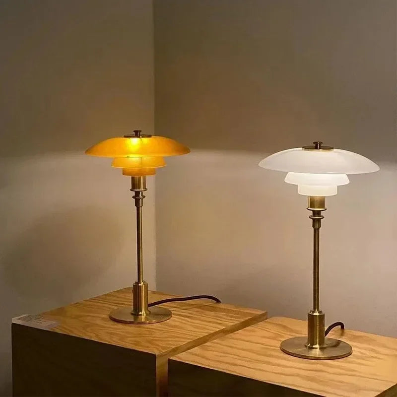 Nordic Glass Table Lamp – Minimalist LED Light for Home | Stornfield