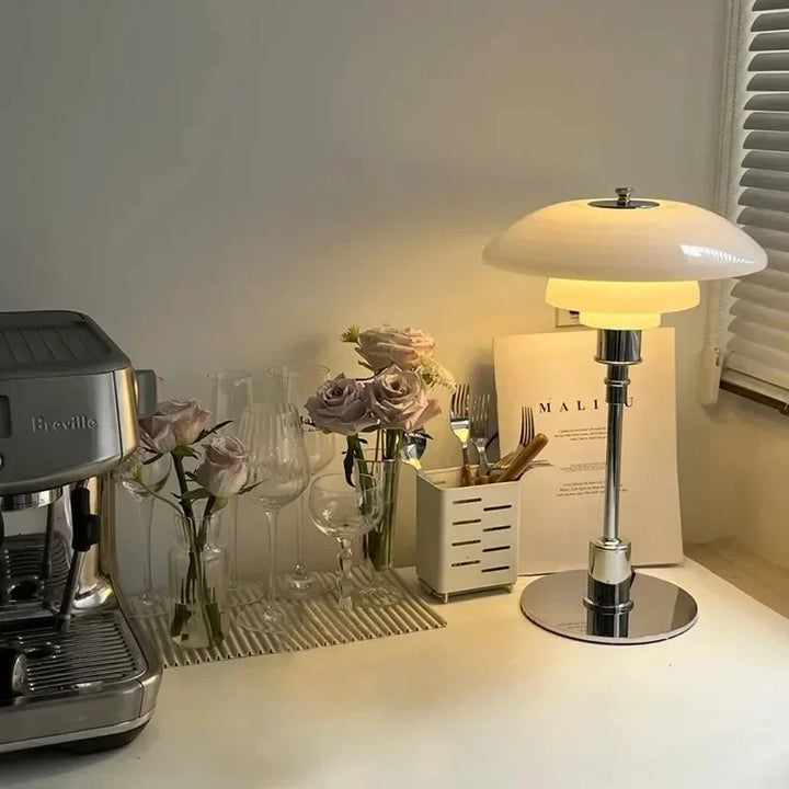Nordic Glass Table Lamp – Minimalist LED Light for Home | Stornfield