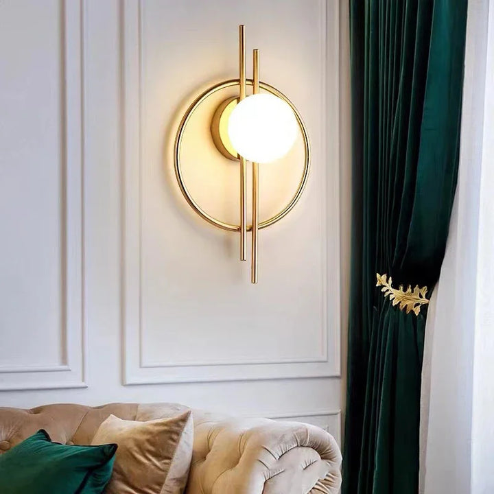 Modern LED Wall Lamp with Sphere Glass - Stylish Wall Light for Bedroom & Living Room | Stornfield