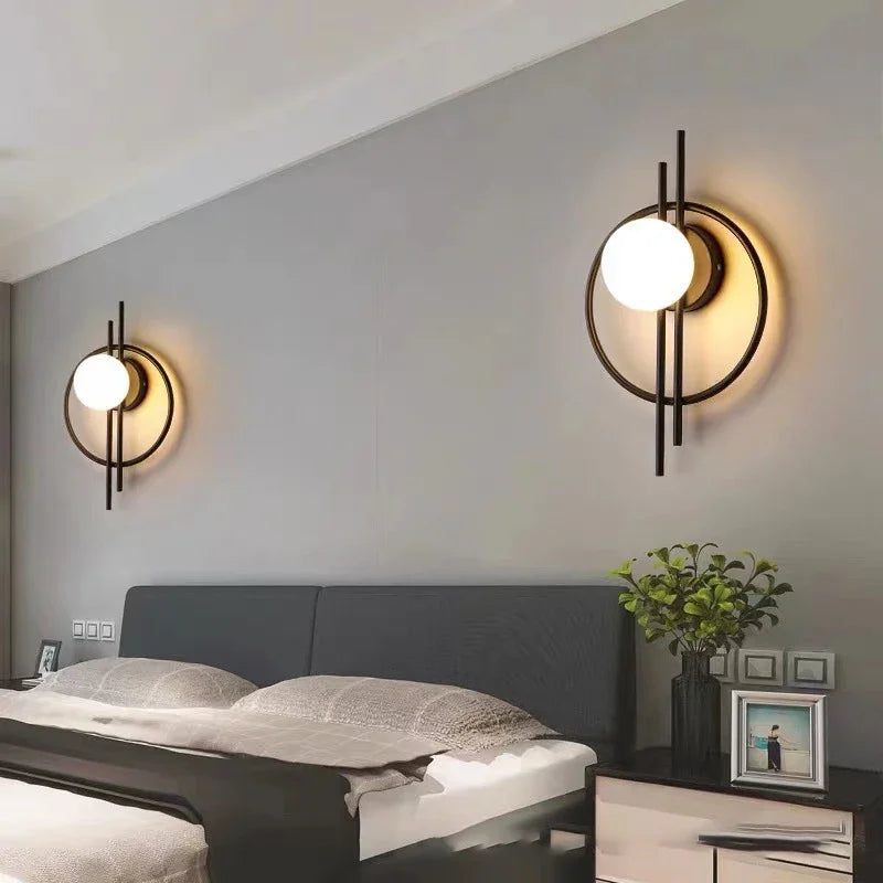 Modern LED Wall Lamp with Sphere Glass - Stylish Wall Light for Bedroom & Living Room | Stornfield