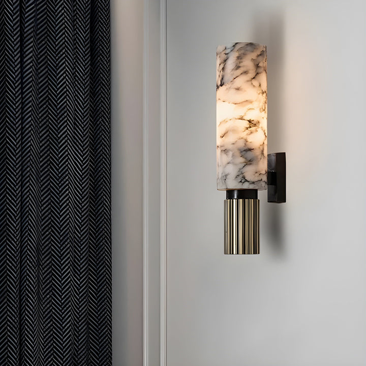 Elegant wall light with a beautiful Stornfield marble-inspired pattern