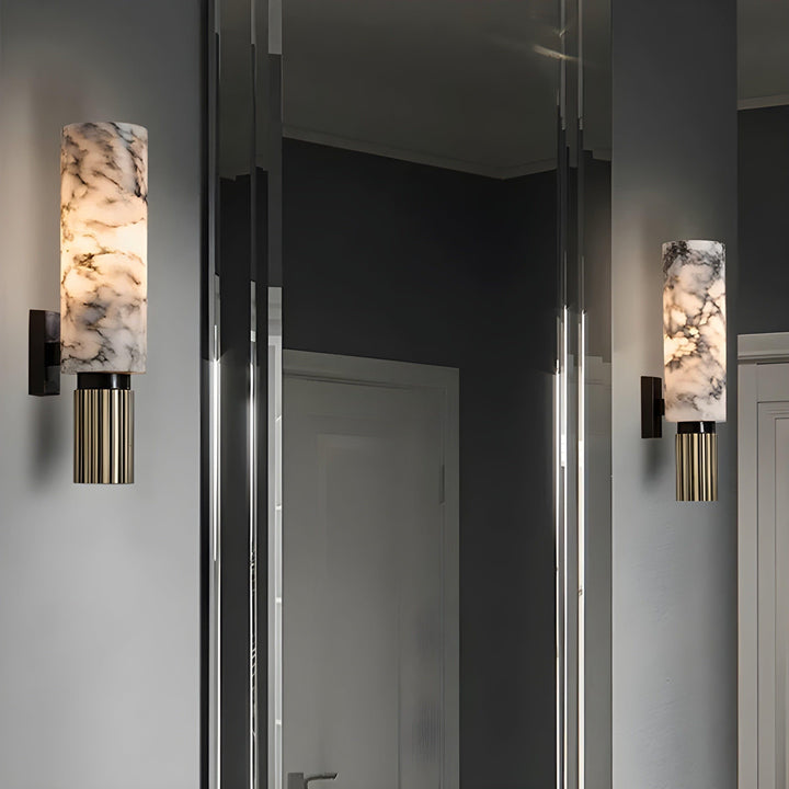 Elegant wall light with a beautiful Stornfield marble-inspired pattern