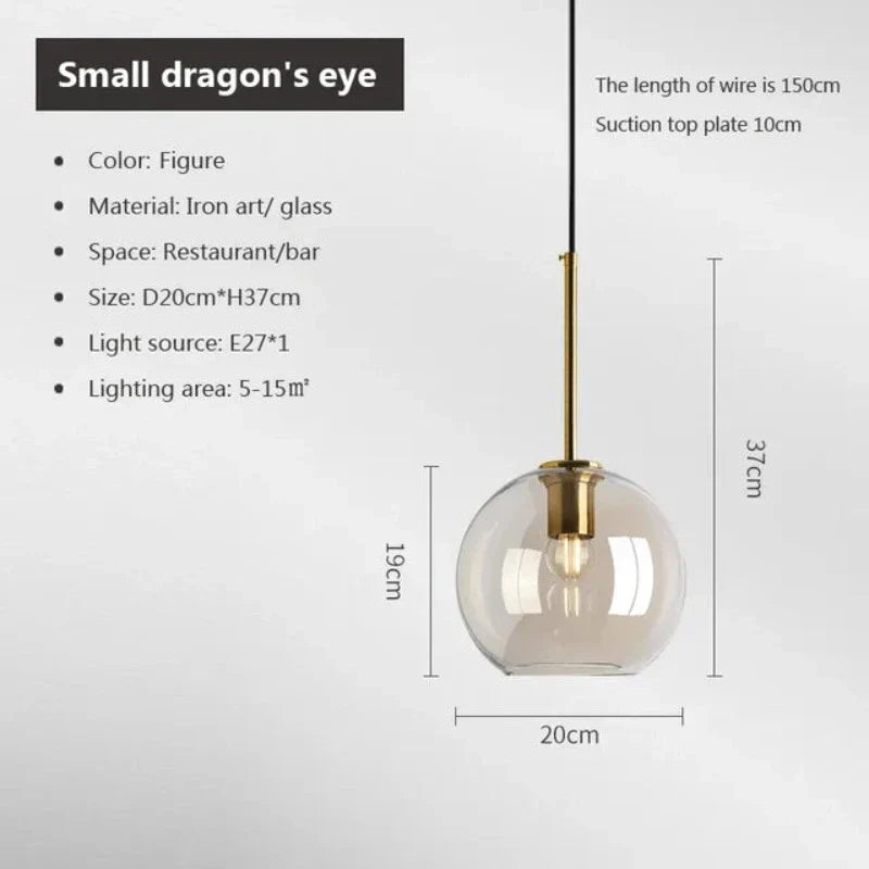 NordicGlas - Modern Scandinavian Glass Pendant Lamp for Dining Room and Living Room | Stornfield