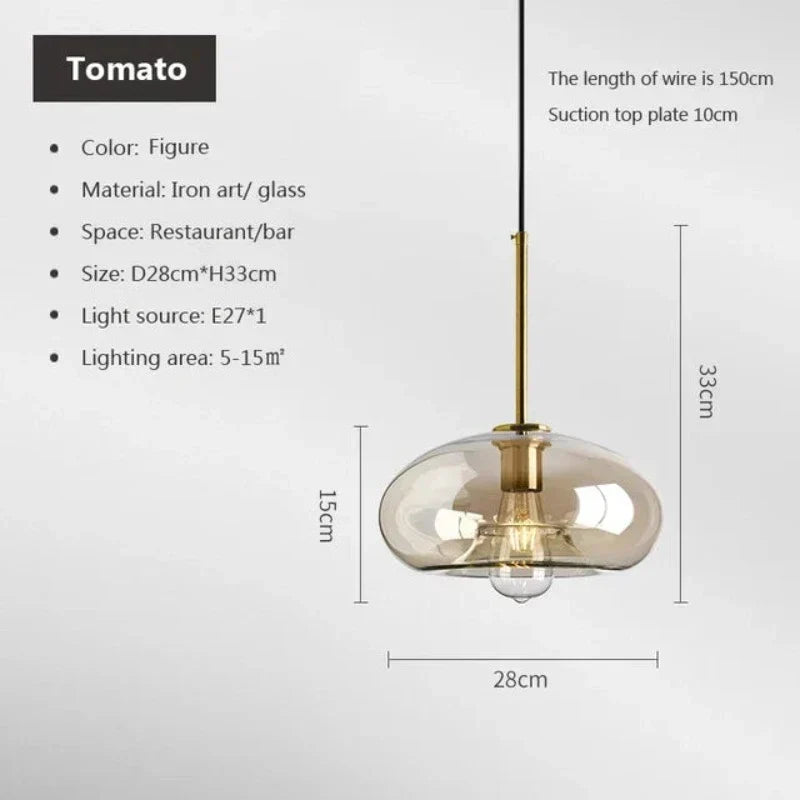Stornfield | NordicGlas - Modern Scandinavian Glass Pendant Lamp for Dining Room and Living Room