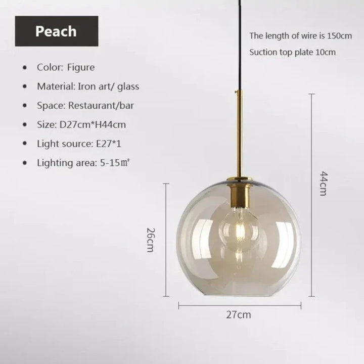 Stornfield | NordicGlas - Modern Scandinavian Glass Pendant Lamp for Dining Room and Living Room