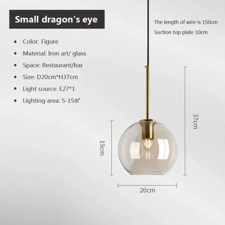 Stornfield | NordicGlas - Modern Scandinavian Glass Pendant Lamp for Dining Room and Living Room