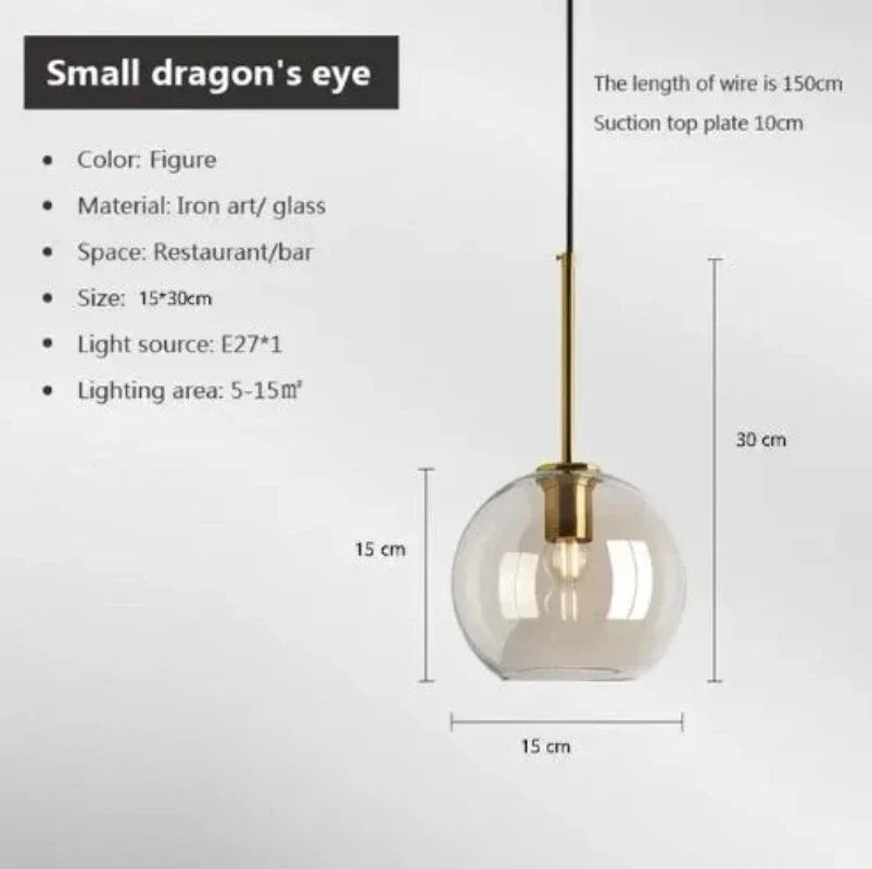 NordicGlas - Modern Scandinavian Glass Pendant Lamp for Dining Room and Living Room | Stornfield