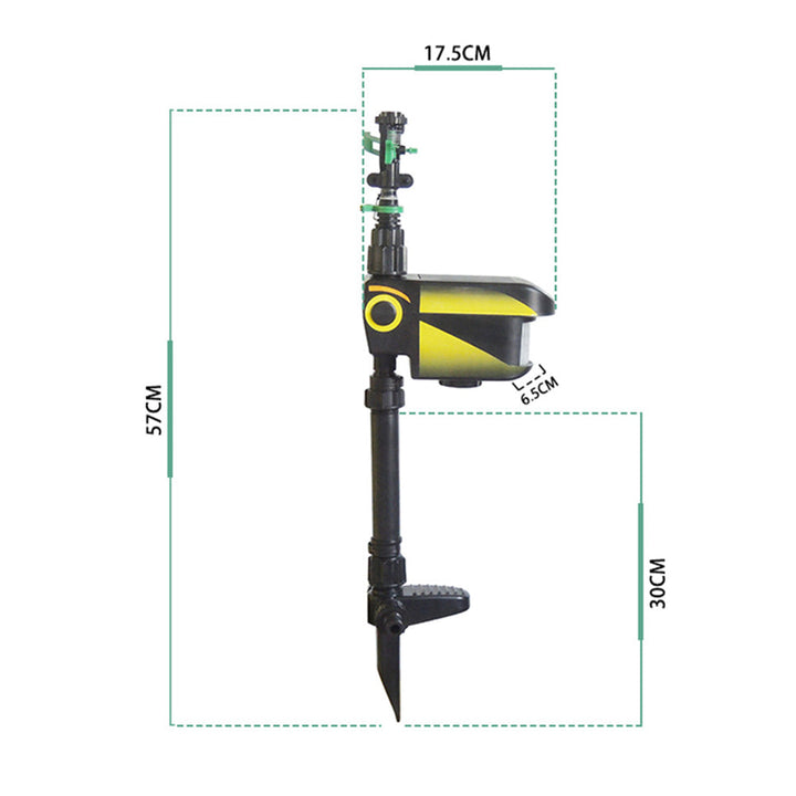 Stornfield | Motion Activated Deer Repellent Sprinkler - Solar Powered Animal Deterrent for Gardens & Lawns