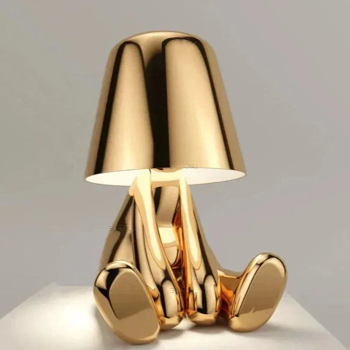 Stornfield | LED Golden Man Table Lamp – Playful Bedside Lamp for Bedroom and Decor