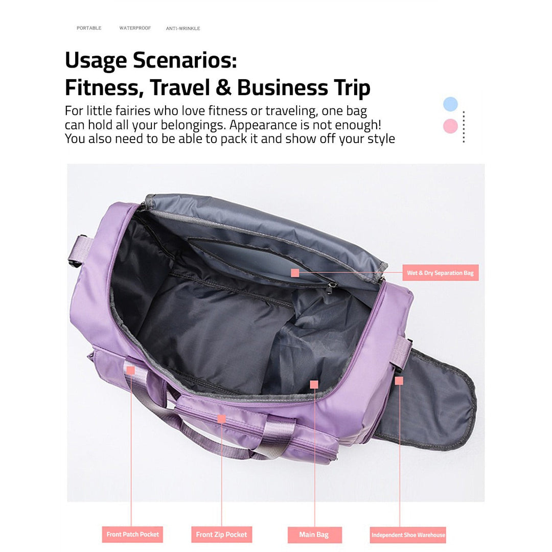 Stornfield | Multi-Pocket Travel Bag, Sports and Gym Duffle with Separate Shoe Compartment