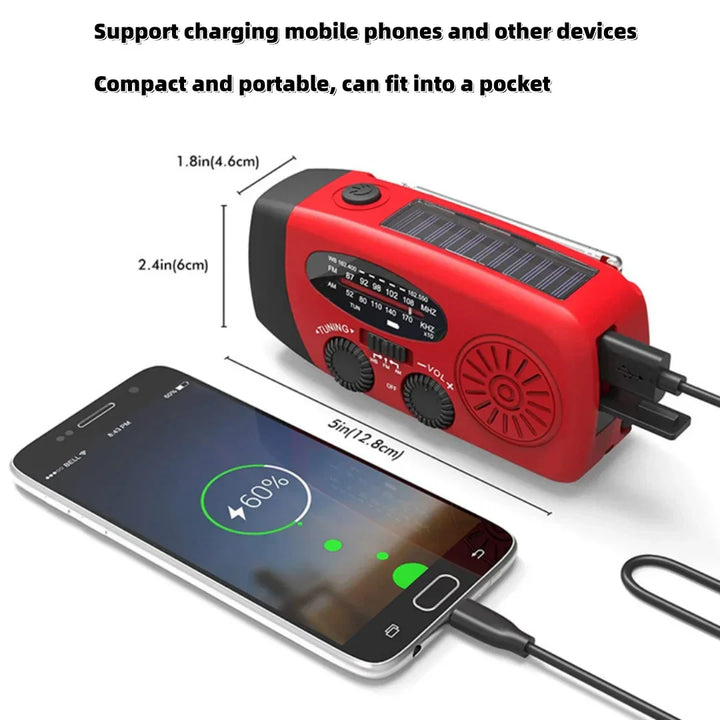 Buy Multifunctional Emergency Radio – Charging Function with LED Flashlight and Hand Generator for Mobile Phones – Best Emergency Radio | Stornfield