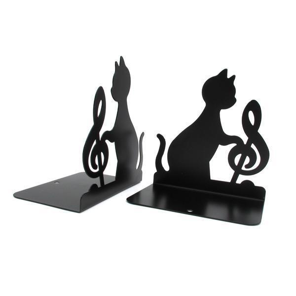 Musical Cat Metal Bookends | Stornfield