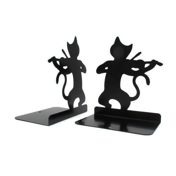 Musical Cat Metal Bookends | Stornfield