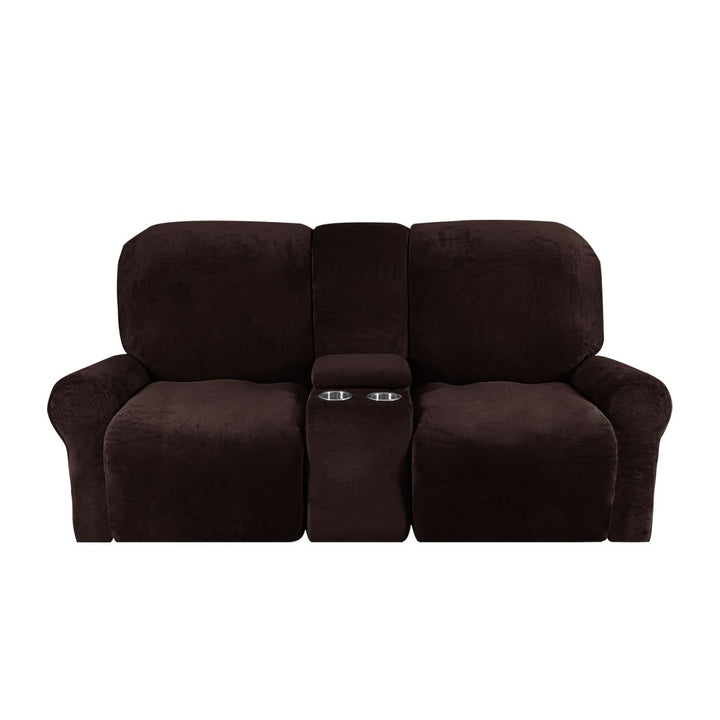 Stornfield | 2-Seater Recliner Sofa Cover with Cup Holders – Velvet Plush