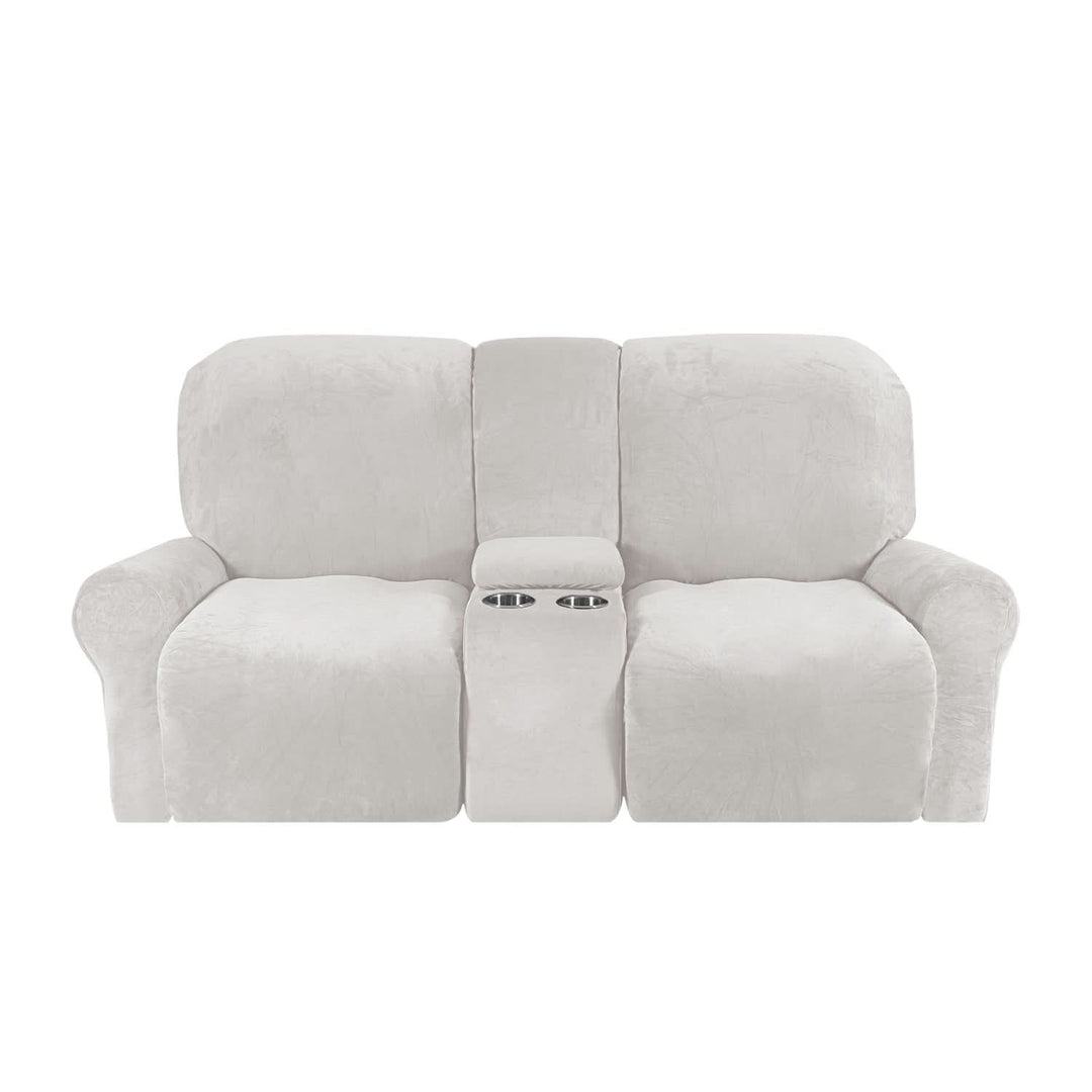 Stornfield | 2-Seater Recliner Sofa Cover with Cup Holders – Velvet Plush