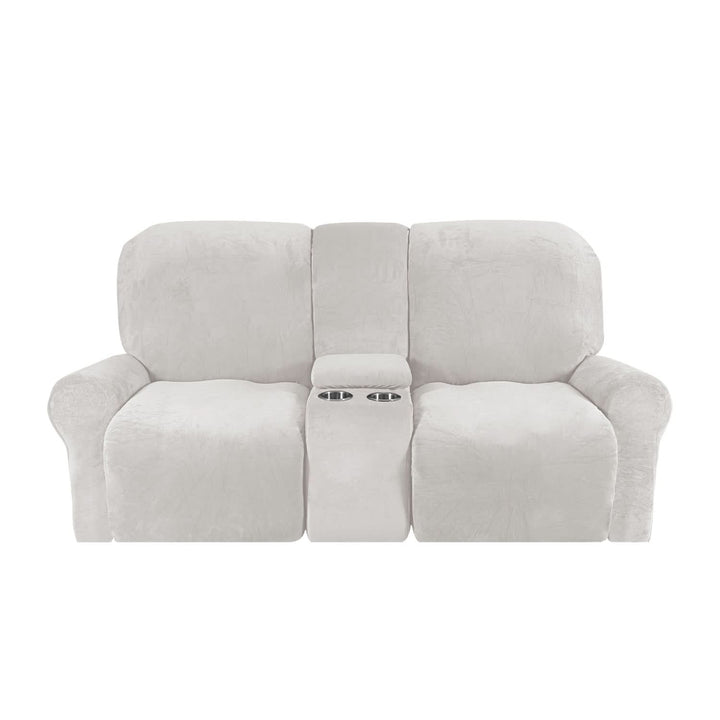 Stornfield | 2-Seater Recliner Sofa Cover with Cup Holders – Velvet Plush