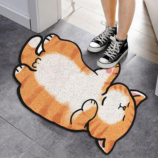 Napping Ballsy Cat Non-Slip Doormat Rug | Stornfield