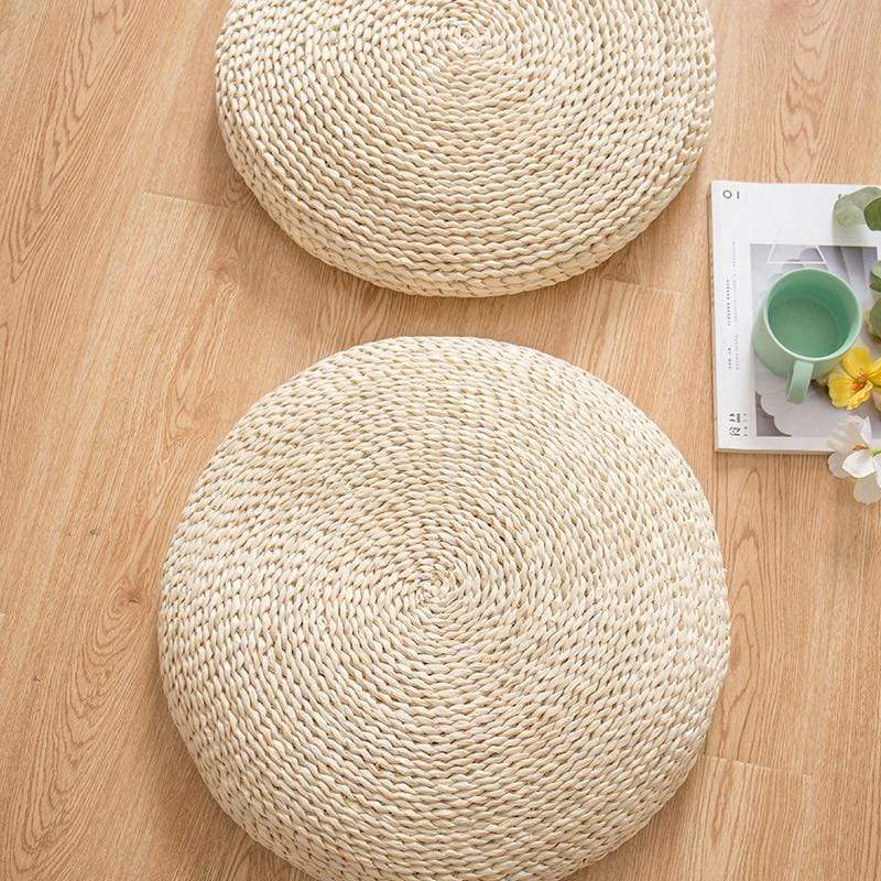 Natural tatami straw floor cushion Stornfield