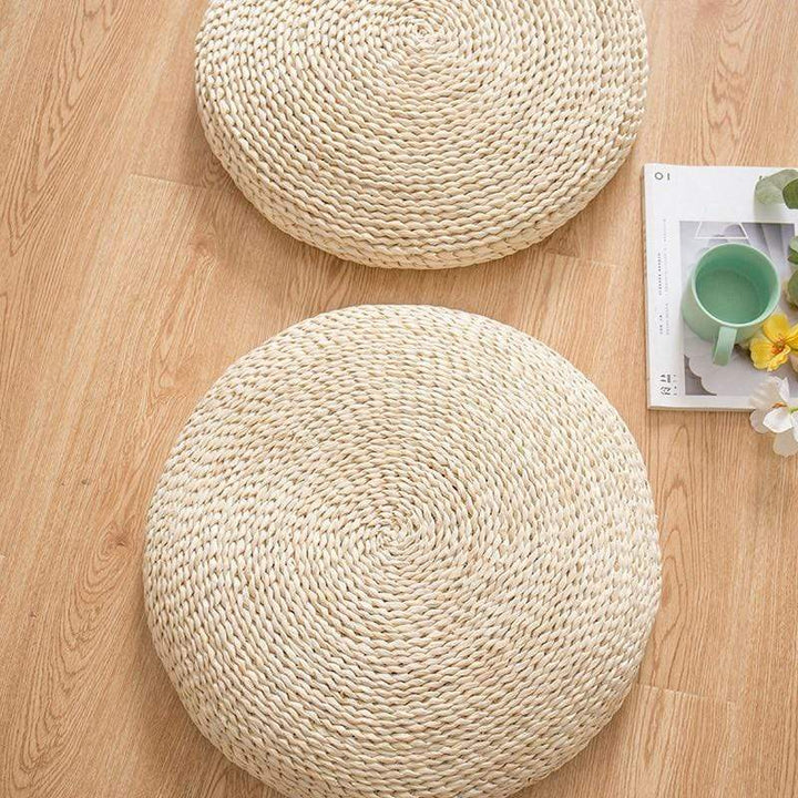 Natural tatami straw floor cushion Stornfield