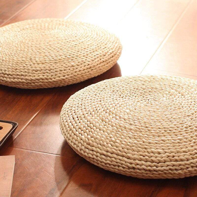 Natural tatami straw floor cushion Stornfield