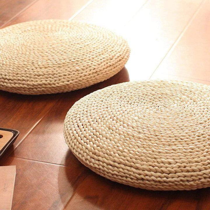 Natural tatami straw floor cushion Stornfield