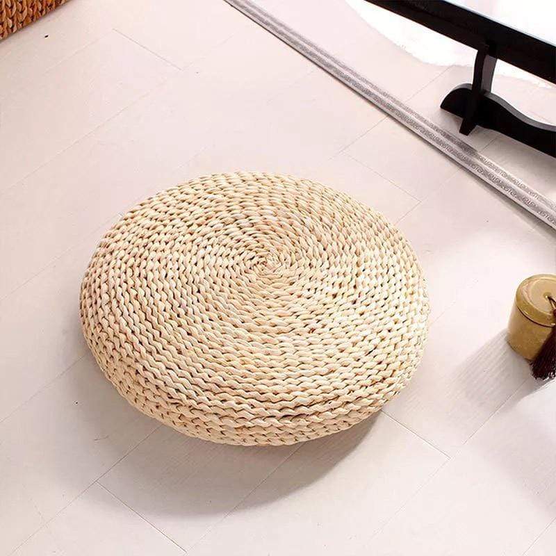 Natural tatami straw floor cushion Stornfield
