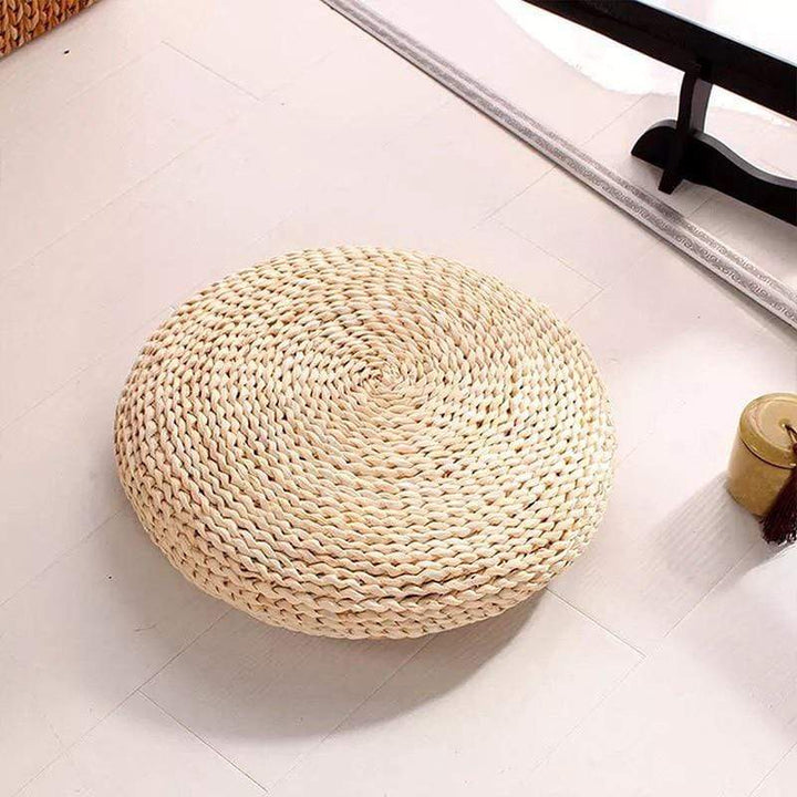 Natural tatami straw floor cushion Stornfield