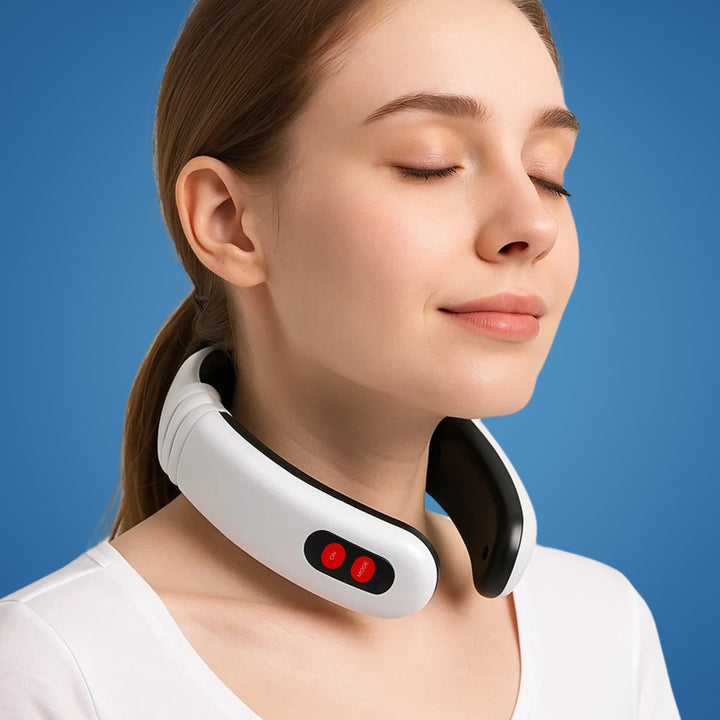 NeckEase | Vibration Neck Massager – Pain Relief – Portable Design – Soothes Stiff Muscles – Stress and Tension Relief Stornfield