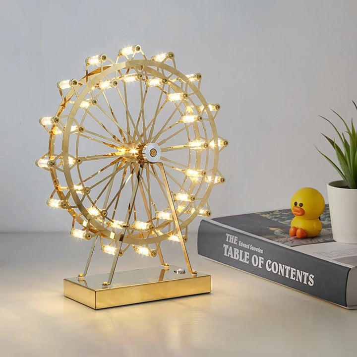 LED Ferris Wheel Desk Lamp, Decorative Lighting with Music Function, Retro Desk Light for Home | Stornfield