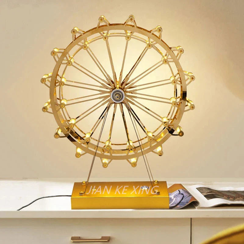 LED Ferris Wheel Desk Lamp, Decorative Lighting with Music Function, Retro Desk Light for Home | Stornfield