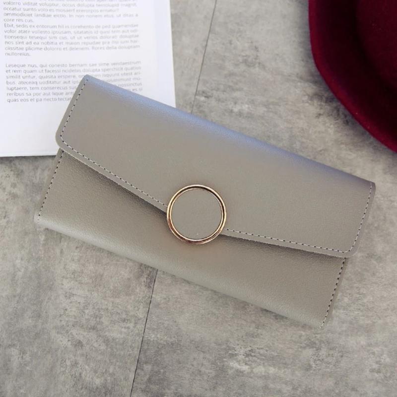 Long Wallet in PU Leather with Snap Closure | Stornfield